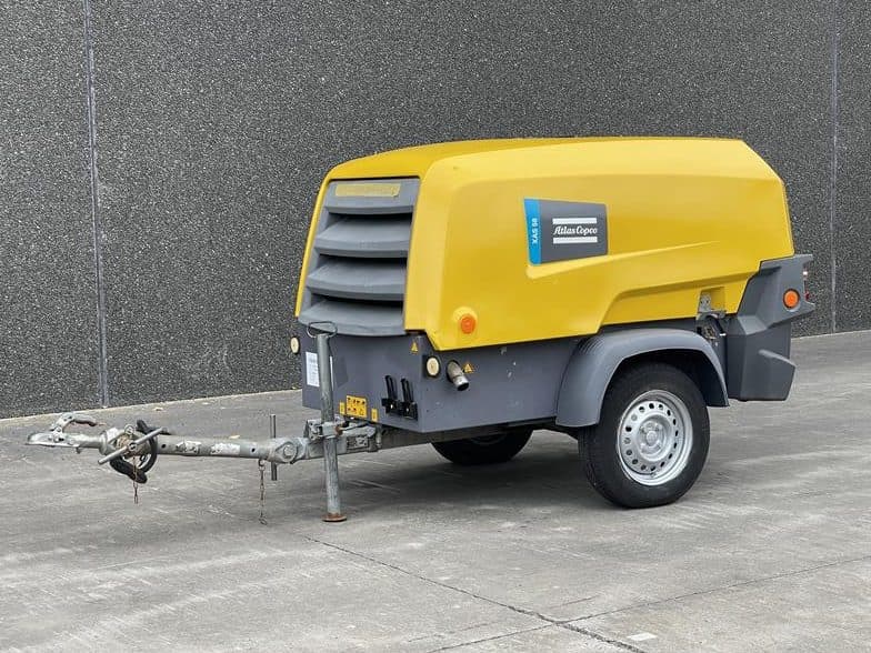 Used 2019 Atlas Copco XAS 58 Portable Air Compressor, 106 CFM