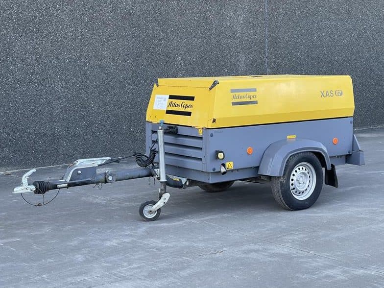 Used 2013 Atlas Copco XAS 67 Portable Air Compressor, 131 CFM