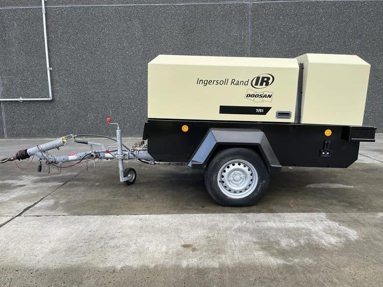 Used 2012 Ingersoll Rand 7/51 Portable Air Compressor, 180 CFM